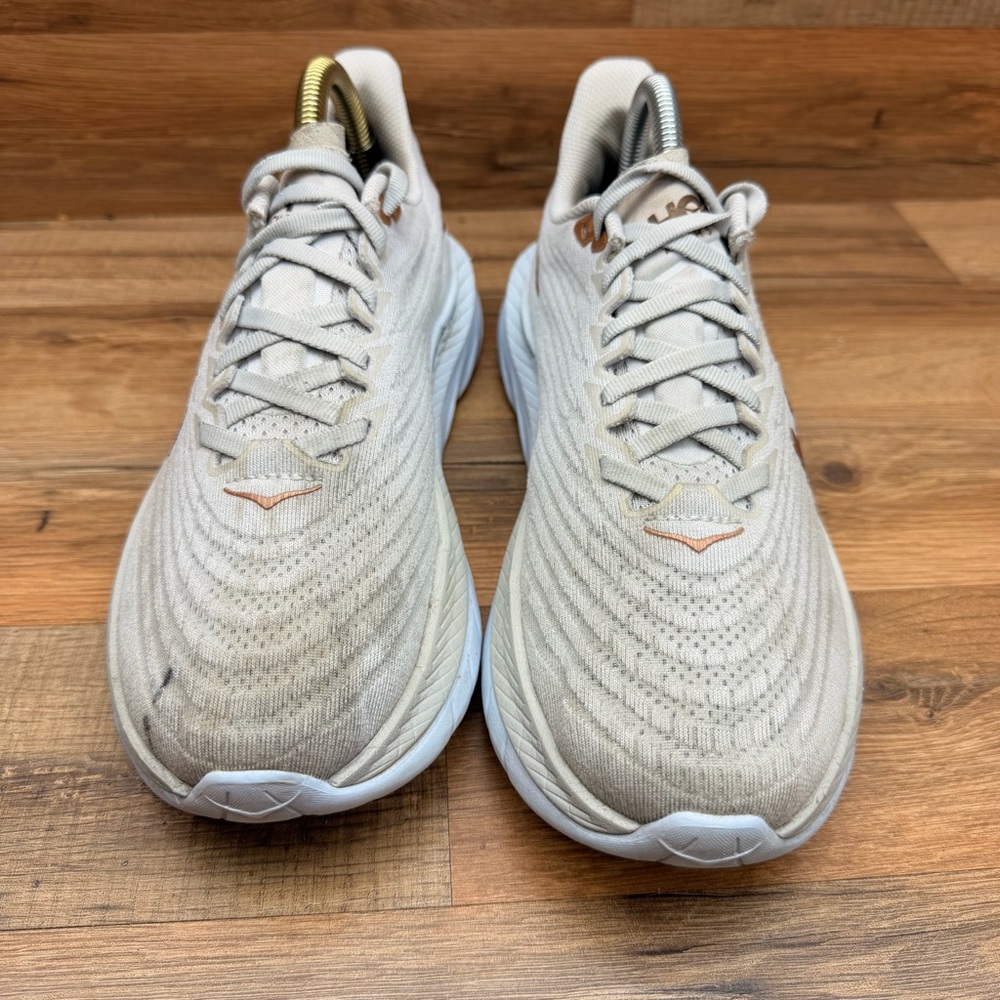 Hoka One One Mach 5 Sneaker Mens Size 8.5B White & Copper Running Shoes - Picture 3 of 8
